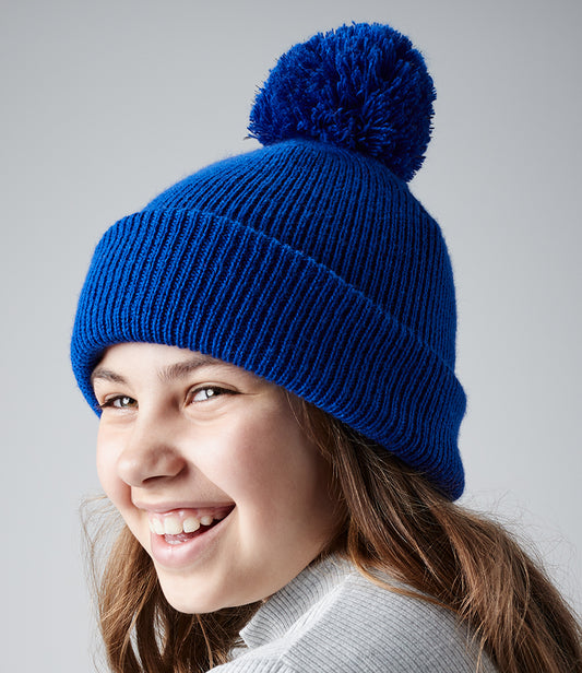 Reflective Bobble Beanie - Bright Royal